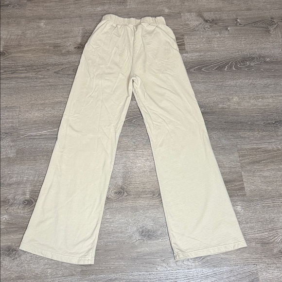 TALENTLESS High Waisted Pull-On Wide Leg Sweatpants in Bone Sz Small - Picture 7 of 11